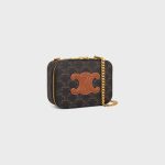 BOX ON CHAIN CUIR TRIOMPHE IN TRIOMPHE CANVAS AND CALFSKIN TAN - Image 2